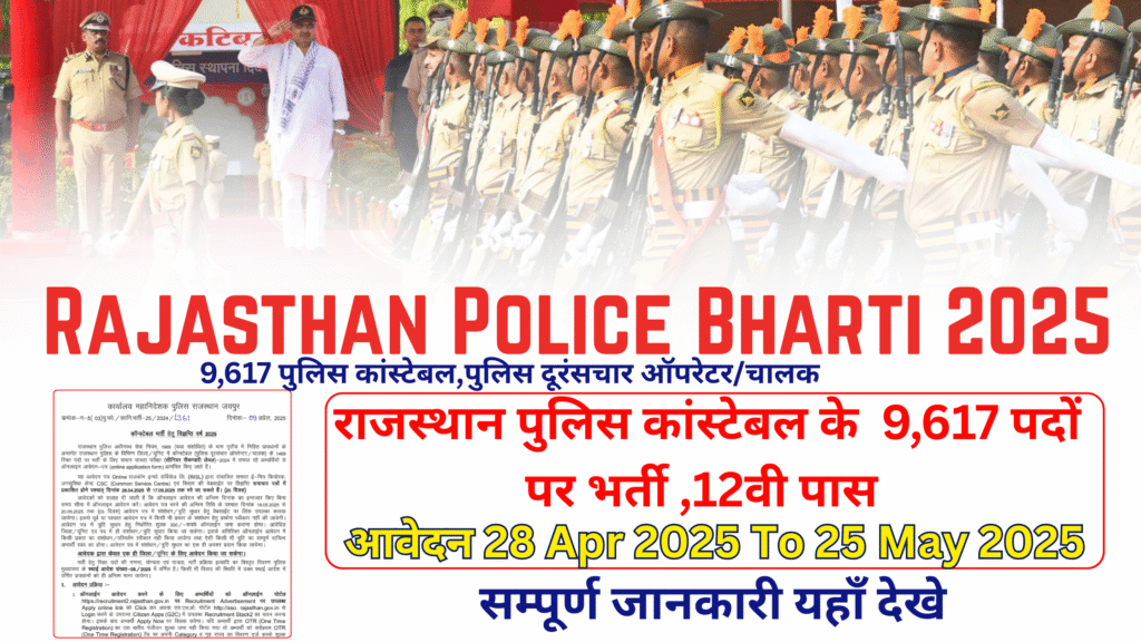 Rajasthan Police Bharti 2025 ,Sarkari naukri